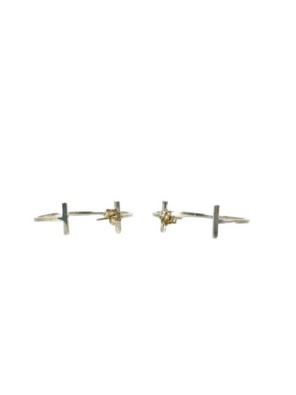 Tiffany & Co. Silver T-Hoop Earrings - Picture 5 of 6